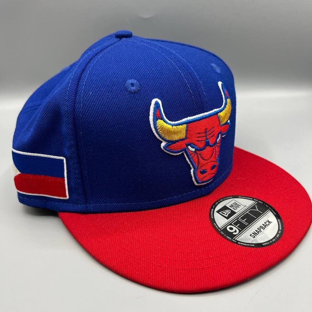 Chicago‎ Bulls Hat Men Blue Philippine Flag 9Fifty New Era NBA Snap Back Cap New